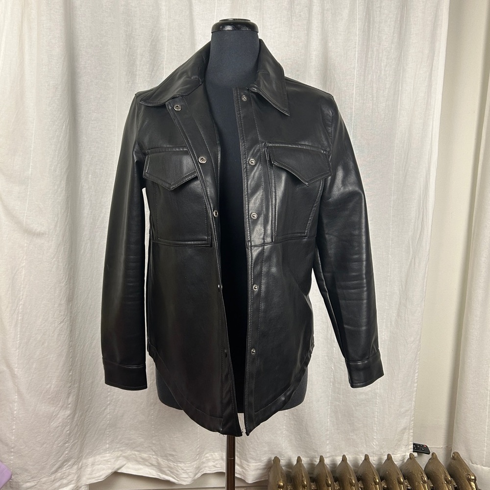 Dèluc Faux-Leather Shacket